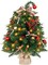 24 Inch Mini Christmas Tree with Lights and Timer (Classic Red) 15"D x 15"W x 24"H